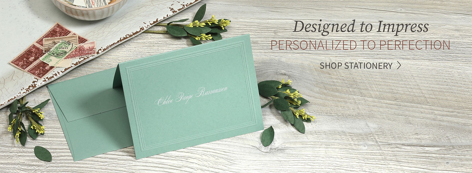 personal stationery banner